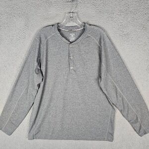 Arborwear Henley Shirt Mens XL Heather Moisture-Wicking Long‎ Sleeve Tee 706701
